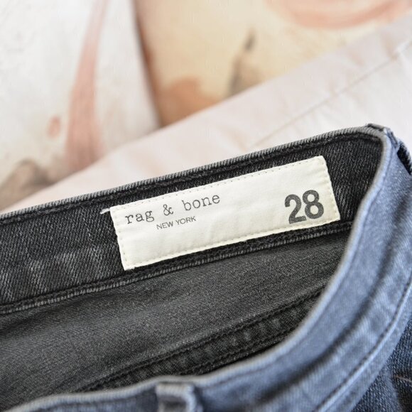 Rag & Bone High Rise Distressed Ankle Skinny Jeans Sz 28 - Picture 4 of 9